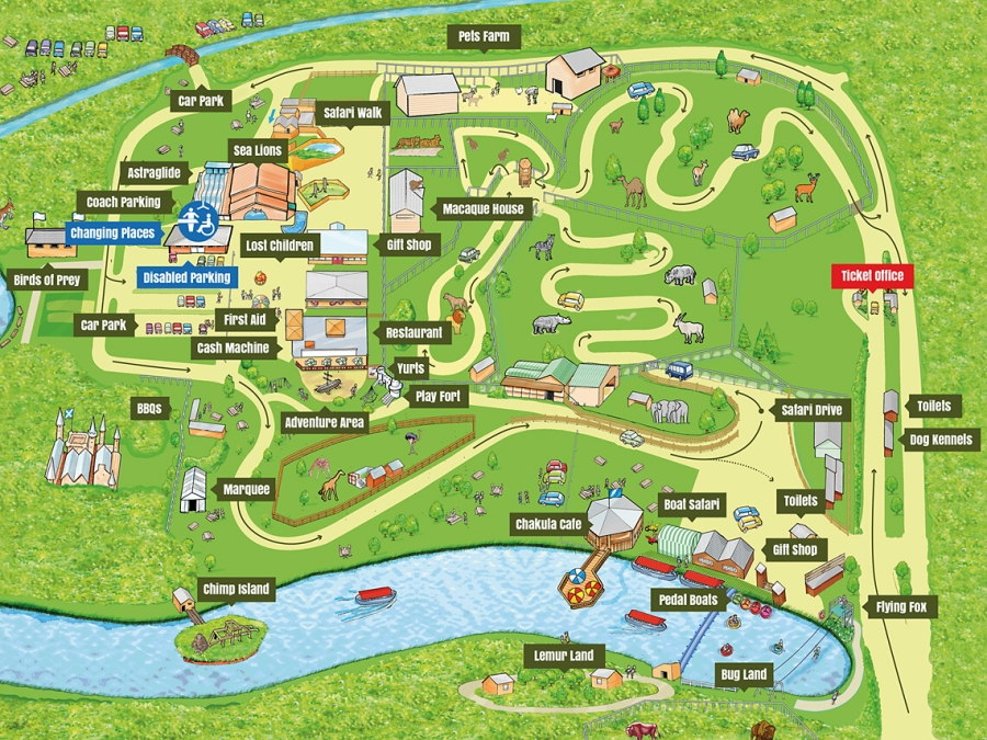 safari park scotland map